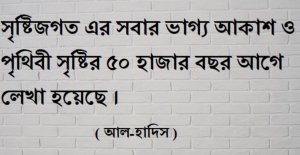 ভাগ্য নিয়ে ইসলামিক বানী