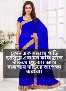 নীল শাড়ি নিয়ে উক্তি