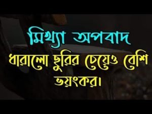 মিথ্যা অপবাদ নিয়ে স্ট্যাটাস
