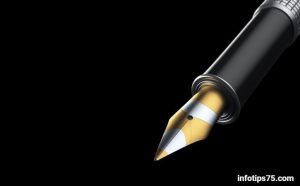 কলম নিয়ে ছবি