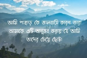 পাহাড় নিয়ে উক্তি 