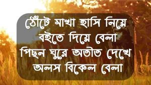 শেষ বিকেল নিয়ে স্ট্যাটাস