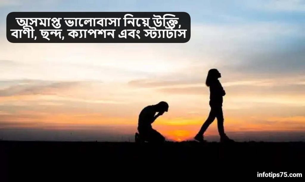 অসমাপ্ত ভালোবাসা নিয়ে উক্তি