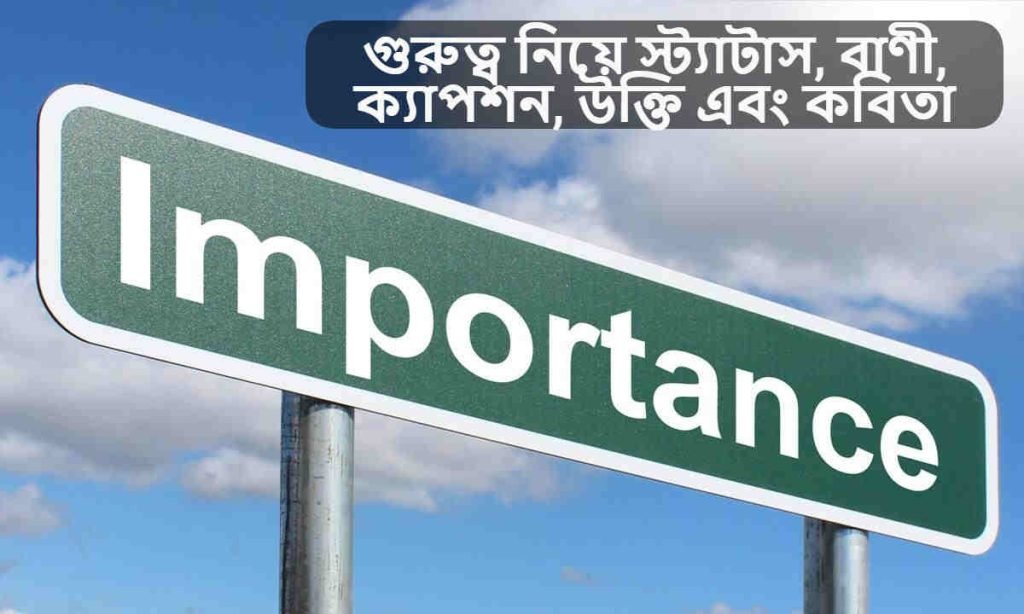 গুরুত্ব নিয়ে স্ট্যাটাস