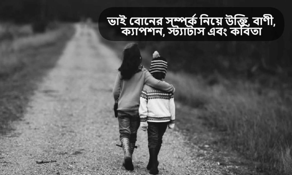 ভাই বোনের সম্পর্ক নিয়ে উক্তি