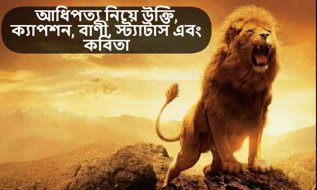 আধিপত্য নিয়ে উক্তি